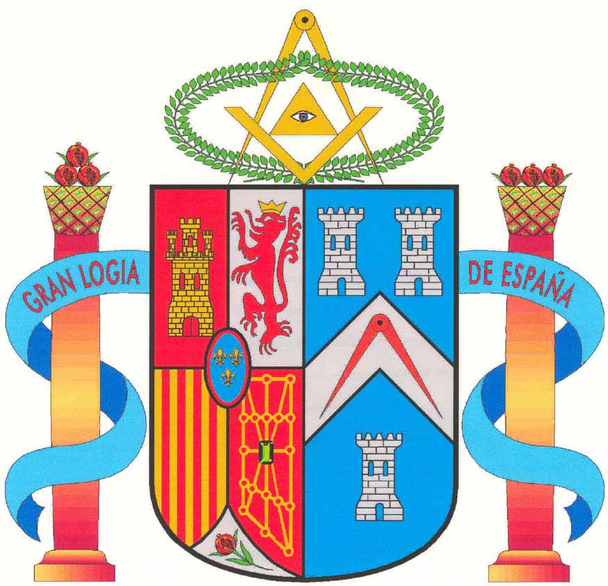 Escudo de la Gran Logia de España. Masonería Regular Española. Masonería de Tradición.